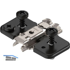 BLUM CLIP ONYX Exzenter Kreuzmontageplatte, Stahl, EXPANDO, Distanz 0 mm