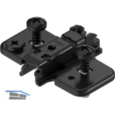 BLUM CLIP ONYX Exzenter Kreuzmontageplatte, Stahl, EXPANDO, Distanz 3 mm
