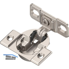 BLUM COMPACT M�bel Scharnier 107� mit Feder zum Schrauben, inkl. Montageplatte