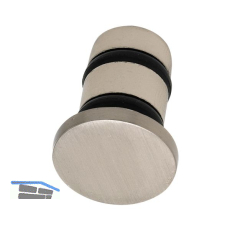 Endkappe Modern mit Gewindestift und KSmuffe, Zamak Edelstahl Effekt