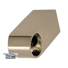 Rohrhalter Modern eckig, Zamak Edelstahl Effekt