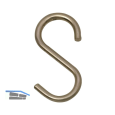 S-Haken offen, Stahl Edelstahl Effekt