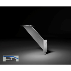 Konsole Korfu schr�g 60 x 10 mm, H�he 220 mm, Tiefe 225 mm, Stahl verchromt pol.