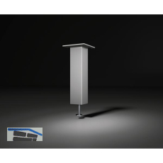 Barkonsole Capri 50 x 50 x 230 mm gerade Aluminium Edelstahl Effekt