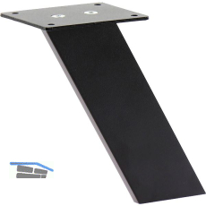 Barkonsole Korfu H�he 60 x 10 x 170 mm schr�g Aluminium schwarz