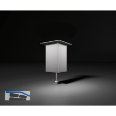 Barkonsole Jumbo 80 x 80 x 170 mm gerade Aluminium Edelstahl-Effekt