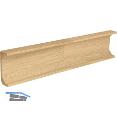 Griffmulde Holz C-Profil horizontal, L�nge 2400 mm, Eiche roh keilgezinkt