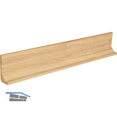 Griffmulde Holz L-Profil horizontal, L�nge 2400 mm, Eiche roh keilgezinkt