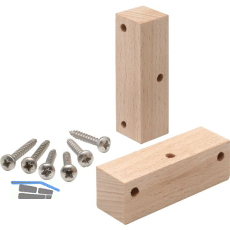 Montageset Holz C-Profil, Buche roh