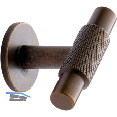 Knopf Manor � 14 mm, Tiefe 39 mm, Zinkdruckguss messing antik