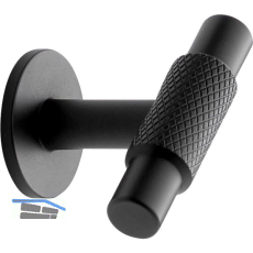 Knopf Manor � 14 mm, Tiefe 39 mm, Zinkdruckguss schwarz matt