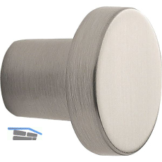 Knopf Dot � 30 mm, Tiefe 26 mm, Zinkdruckguss Edelstahl Effekt