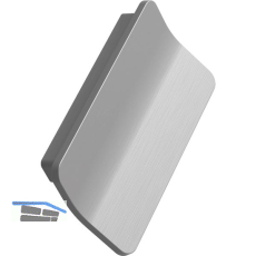 Griff Leaf LA 64 mm, Breite 85 mm, Zinkdruckguss Edelstahl Effekt