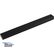 Griff Trim 1410 LA 160 mm, Breite 200 mm, Esche schwarz gebeizt