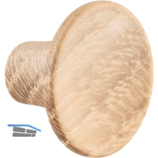 Knopf Tuba � 28 mm, Tiefe 19 mm, Eiche roh