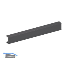 Bremsklappenhalter KIARO Abdeckprofil, Aluminium Gunmetal schwarz