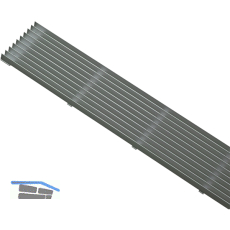 ALUMIS L�ftungsgitter Lamellen 480 x 84 mm Aluminium natur eloxiert