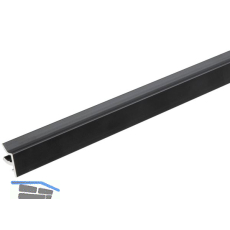 ALUMIS Sockelsystem L�ftungslamellen 5000 mm schwarz