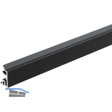 ALUMIS Sockelsystem Sockelblenden unten 5000 mm schwarz
