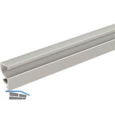 ALUMIS Sockelsystem Sockelblende oben 5000 mm Edelstahl-Effekt