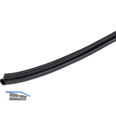 ALUMIS Sockelsystem Dichtprofil 5000 mm Kunststoff schwarz