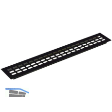 L�ftungsgitter 800 x 60 mm Aluminium schwarz eloxiert