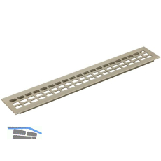 L�ftungsgitter 800 x 80 mm Aluminium/Titan Edelstahl-Effekt
