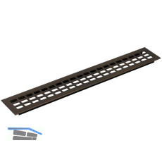 L�ftungsgitter 800 x 80 mm Aluminium bronze eloxiert