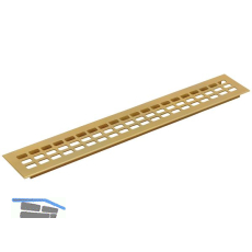 L�ftungsgitter 800 x 100 mm Aluminium gold eloxiert