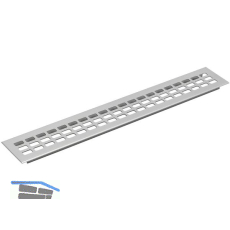 L�ftungsgitter 1000 x 100 mm Aluminium natur eloxiert
