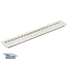 L�ftungsgitter 1000 x 100 mm Aluminium wei� beschichtet