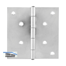 Scharnier DIN 7954 C quadratisch 100 x 100 mm, Stahl verzinkt