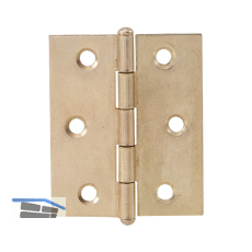 Knopfscharnier - leichte Ausf�hrung 50 x 40 mm, Messing poliert