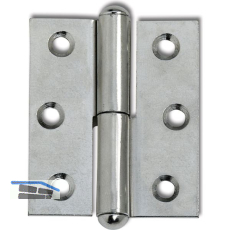 M�belband gerade - Halbrundkopf links, 50x40 mm, Stahl vernickelt