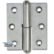 M�belband gerade - Halbrundkopf rechts, 50x40 mm, Stahl vernickelt