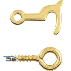 SCHMALE Kassettenhaken mit Ringschraube 20 mm, Stahl vermessingt