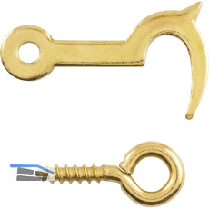 SCHMALE Kassettenhaken mit Ringschraube 30 mm, Stahl vermessingt