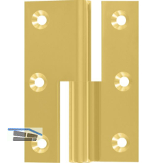 M�belband Kr�pfung B, Zylinderkopf links, 50x40 mm, Messing poliert
