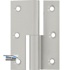 M�belband Kr�pfung B, Zylinderkopf links, 50x40 mm, Messing vernickelt matt