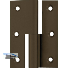 M�belband Kr�pfung B, Zylinderkopf links, 50x40 mm, Messing br�niert