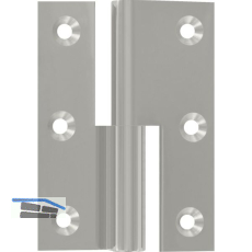 M�belband Kr�pfung B, Zylinderkopf rechts, 50x40 mm, Messing vernickelt poliert