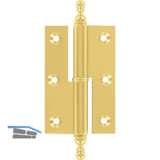 Stil-M�belband gerade, Zierkopf 19 rechts, 50x40 mm, Messing poliert