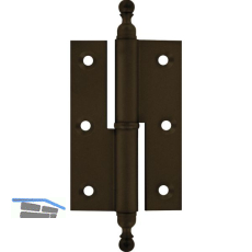 Stil-M�belband gerade, Zierkopf 19 rechts, 50x40 mm, Messing br�niert