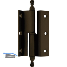 Stil-M�belband Kr�pfung D, Zierkopf 19 links, 50x33 mm, Messing br�niert