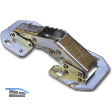 SISO Aufschraub-Gelenkscharnier, 103x44 mm, �W 90�, Stahl verzinkt