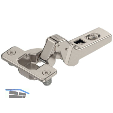 BLUM CLIP Standardscharnier 100�, 18mm gekr�pft mit Feder,Einpressen