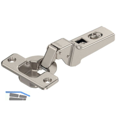 BLUM CLIP Standardscharnier 100�, 9,5mm gekr�pft mit Feder, Schrauben