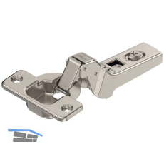 BLUM CLIP Standardscharnier 100�, 18mm gekr�pft mit Feder, Schrauben
