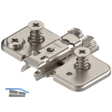 BLUM CLIP Exzenter Kreuzmontageplatte, Stahl, Systemschraube, Distanz 0 mm