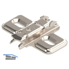 BLUM CLIP Kreuzmontageplatte Langloch, Stahl, Schrauben, Distanz 0 mm